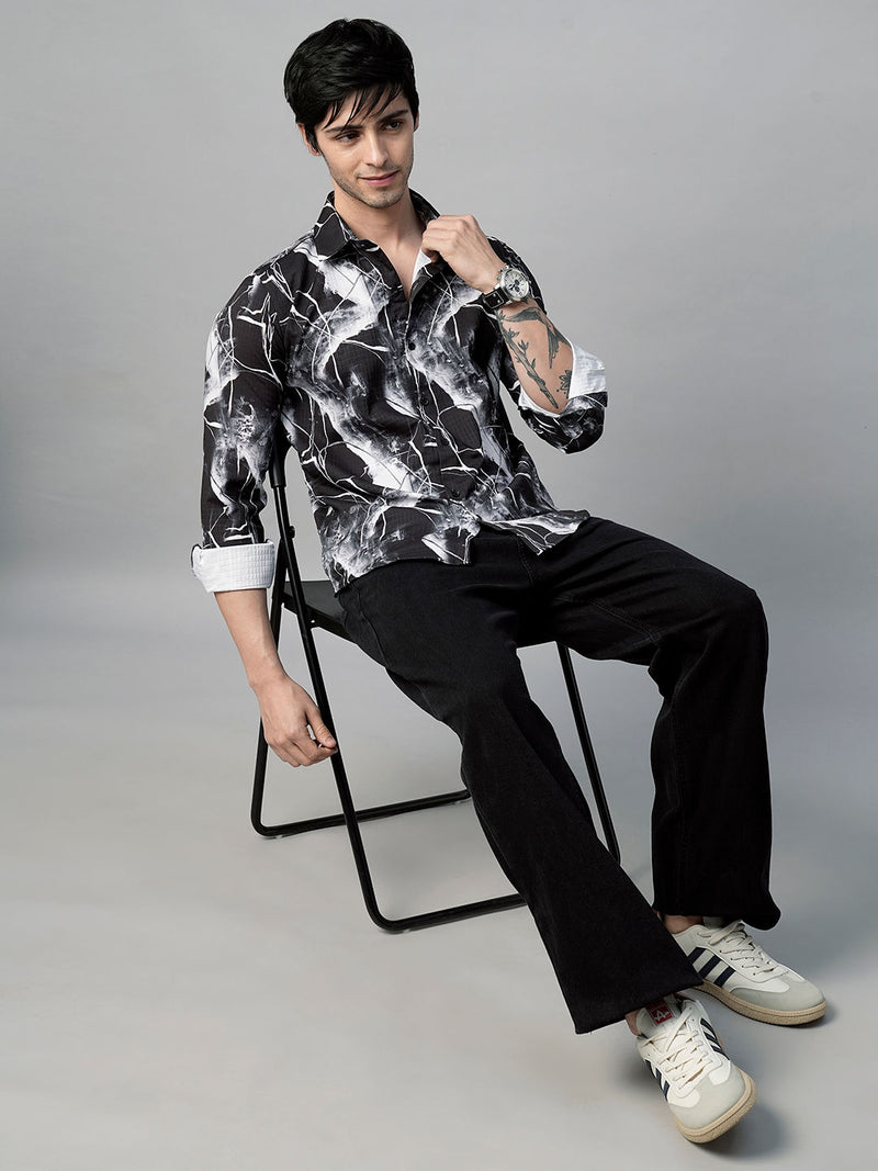 Menton Abstract Printed Shirts for Men 6