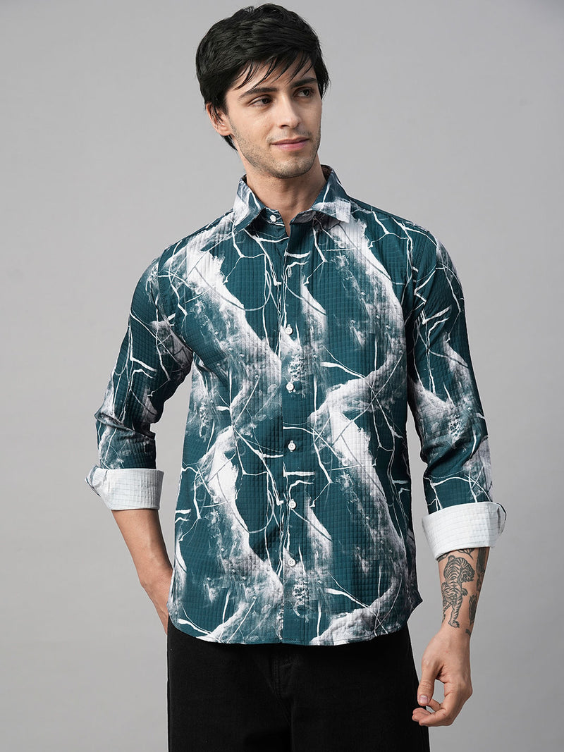Azur Abstract Printed Shirts for Men 3