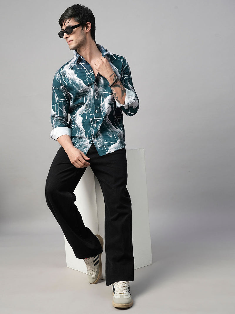 Azur Abstract Printed Shirts for Men 6