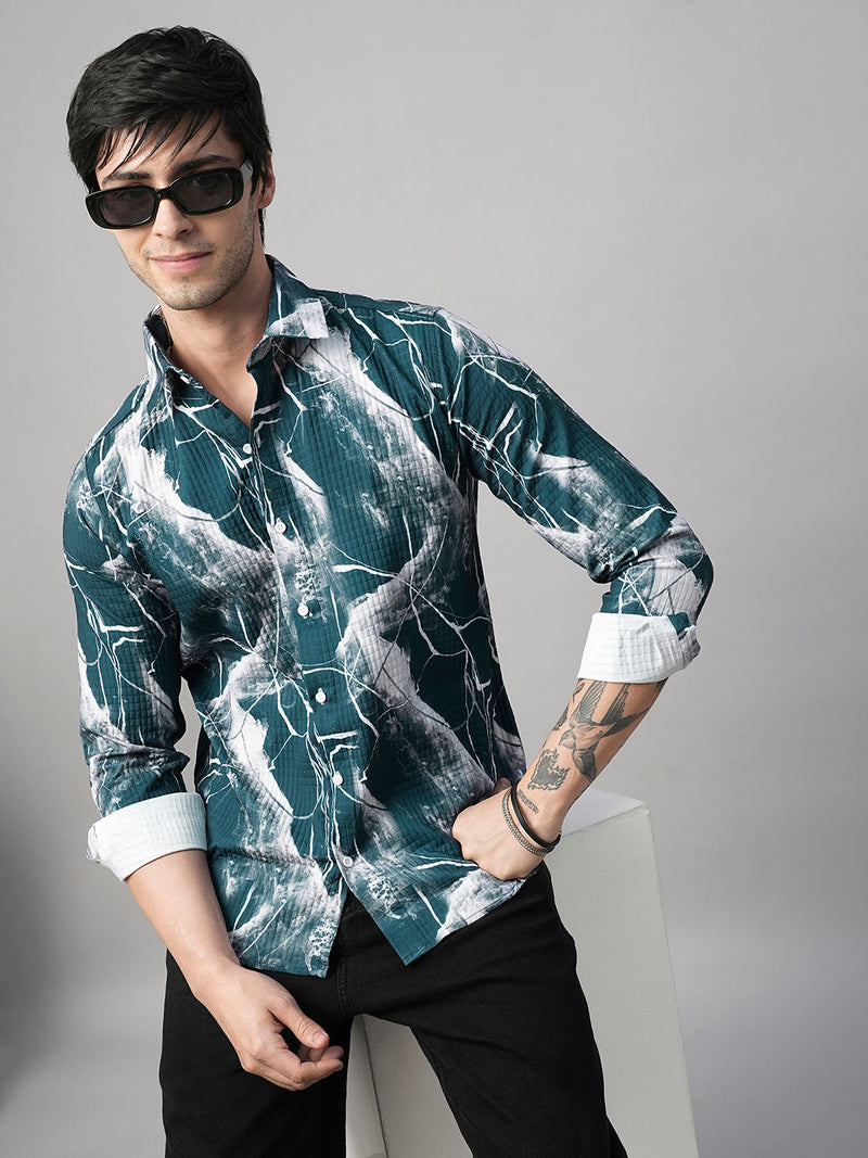 Azur Abstract Printed Shirts for Men 1