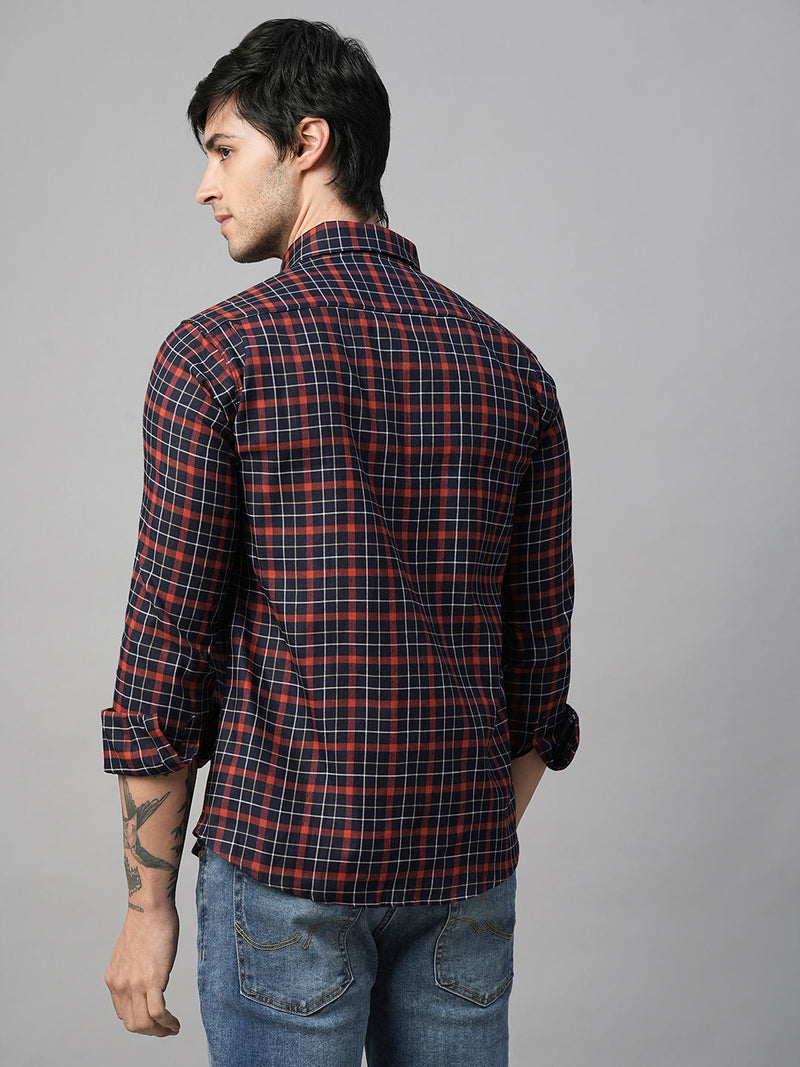 Marked Checked Cotton Shirt for Men 8