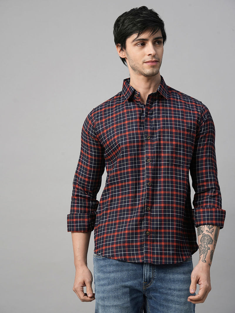 Marked Checked Cotton Shirt for Men 3