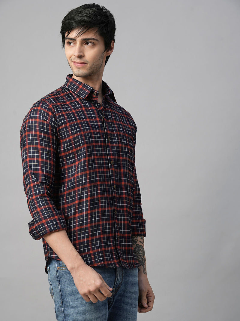 Marked Checked Cotton Shirt for Men 5