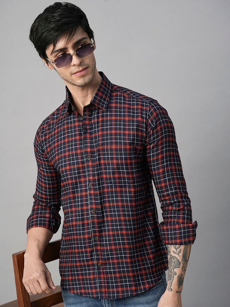 Marked Checked Cotton Shirt for Men 1