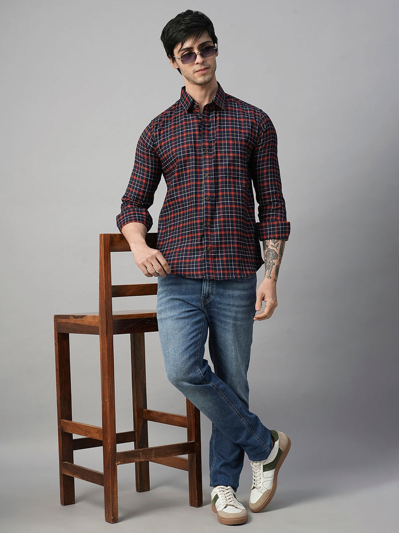 Marked Checked Cotton Shirt for Men 6