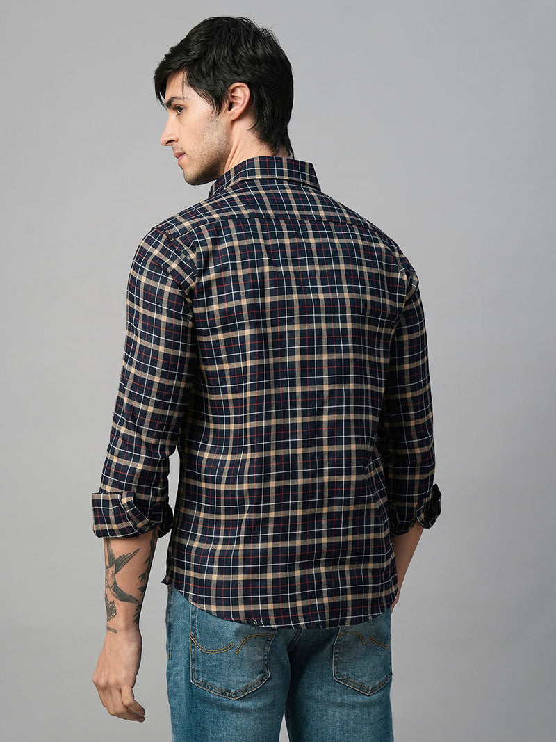 Morphan Checked Cotton Shirt for Men 5