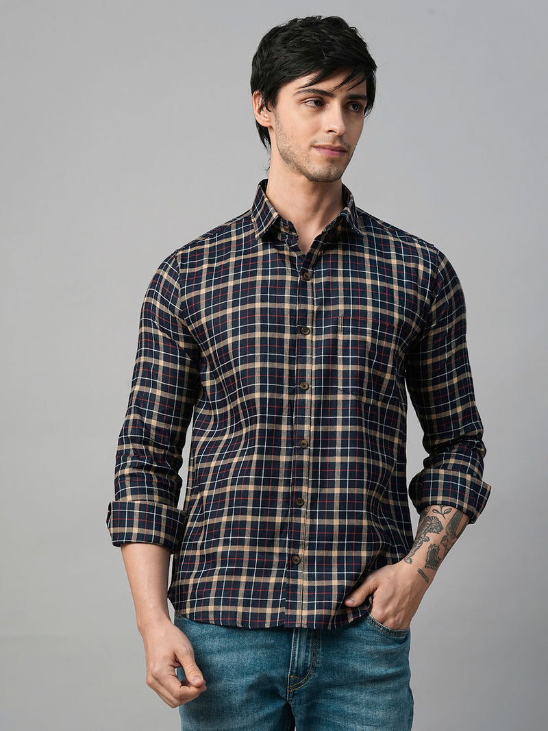 Morphan Checked Cotton Shirt for Men 3