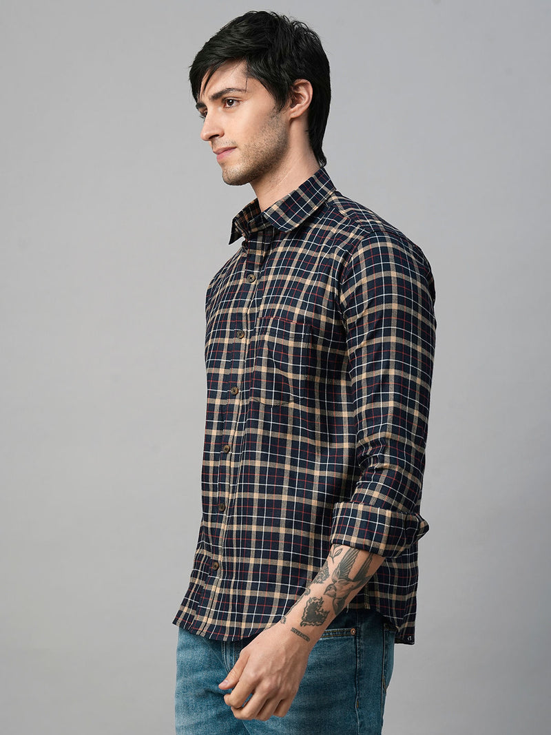 Morphan Checked Cotton Shirt for Men 6