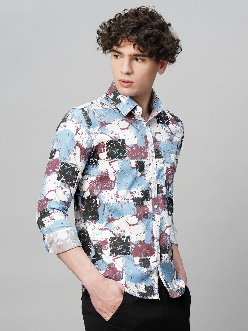 Gritty Cotton Blend Printed Shirt for Men 4