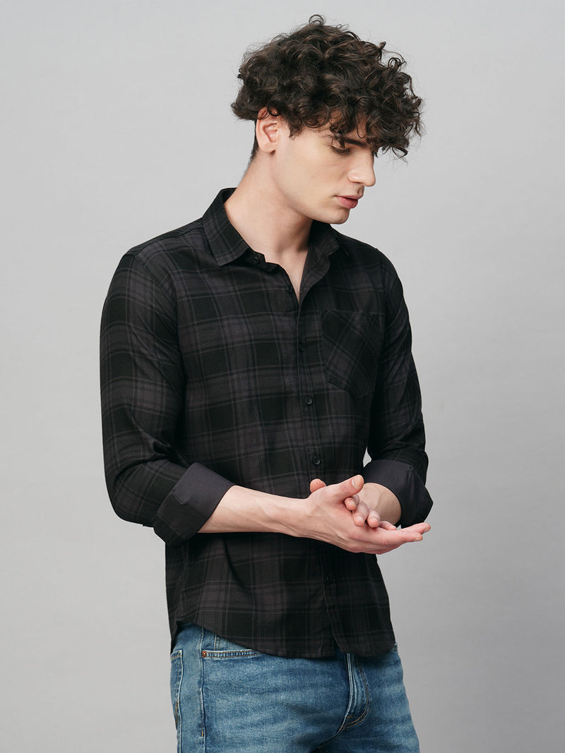 Leisure Cotton Checked Shirt for Men 6