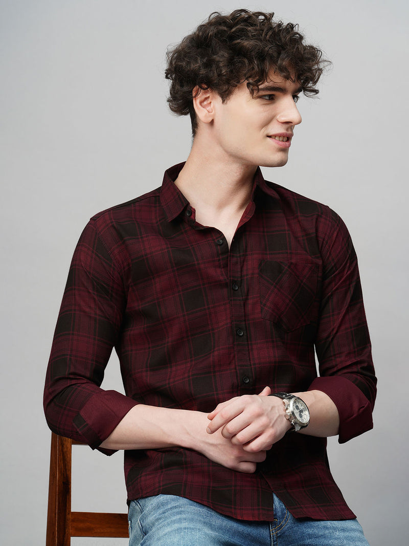 Nautical Checked Cotton Shirt for Men 1