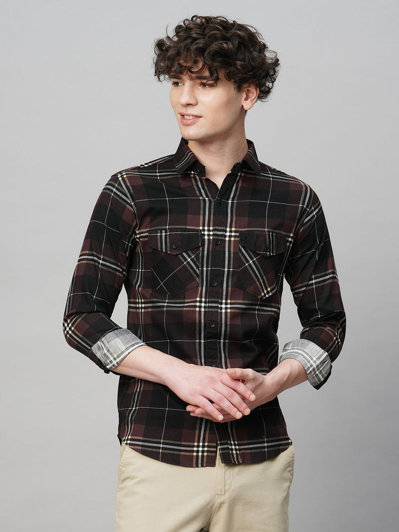 Urban Checked Cotton Shirt for Men - TB_483 3