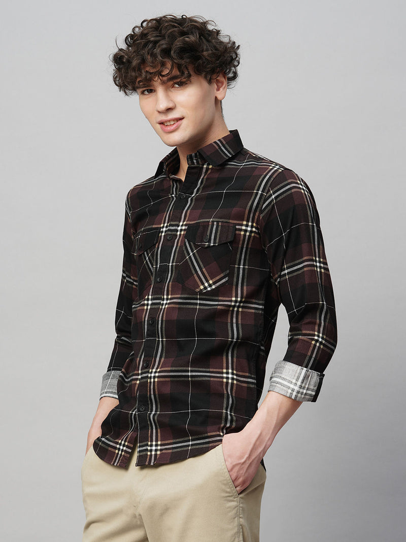 Urban Checked Cotton Shirt for Men - TB_483 4