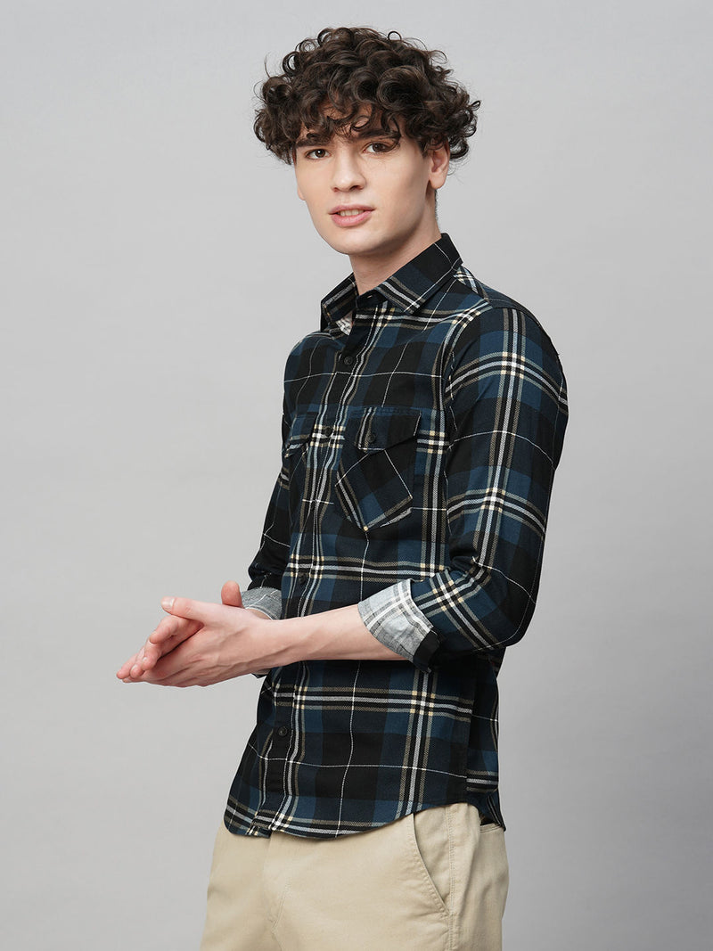 Contemporary Cotton Checked Shirt for Men 6