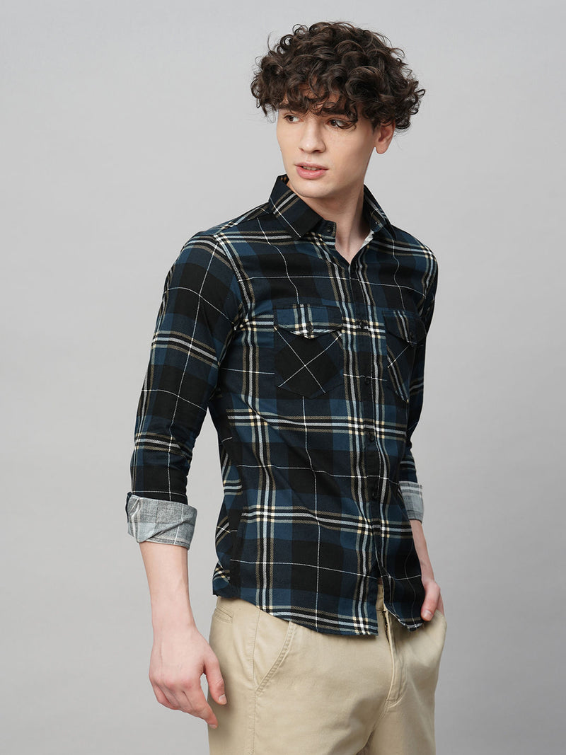 Contemporary Cotton Checked Shirt for Men 5