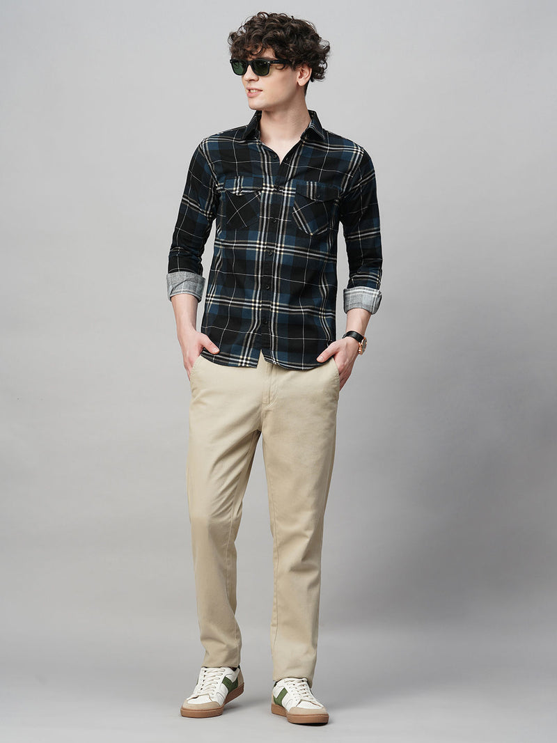 Contemporary Cotton Checked Shirt for Men 4