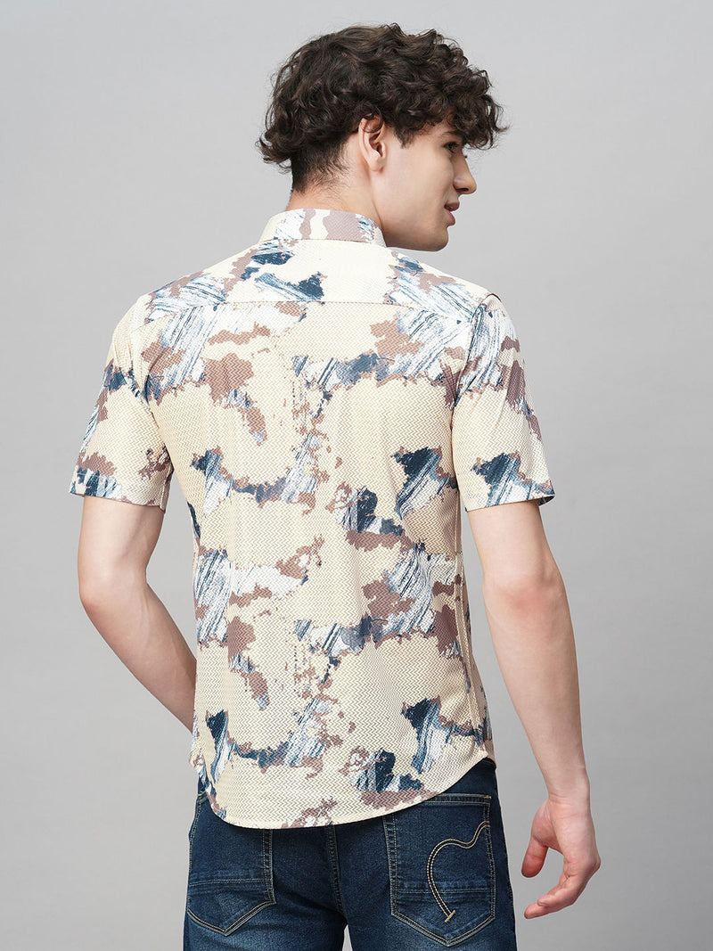 Breezy Cotton Blend Printed Half Sleeves Shirt for Men 8