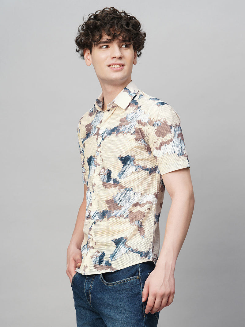 Breezy Cotton Blend Printed Half Sleeves Shirt for Men 6