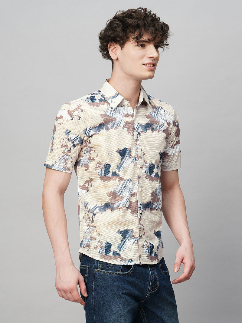 Breezy Cotton Blend Printed Half Sleeves Shirt for Men 5