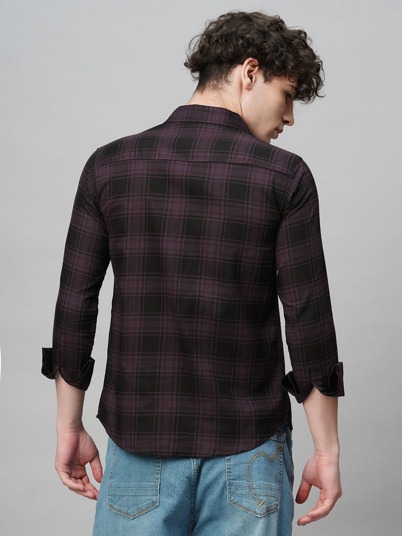 Bespoke Multicolour Checked Shirt for Men 8