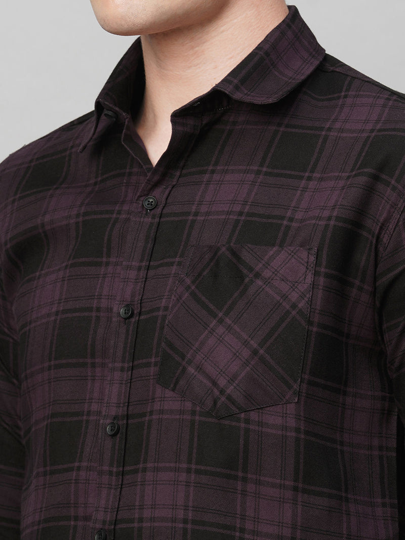 Bespoke Multicolour Checked Shirt for Men 7