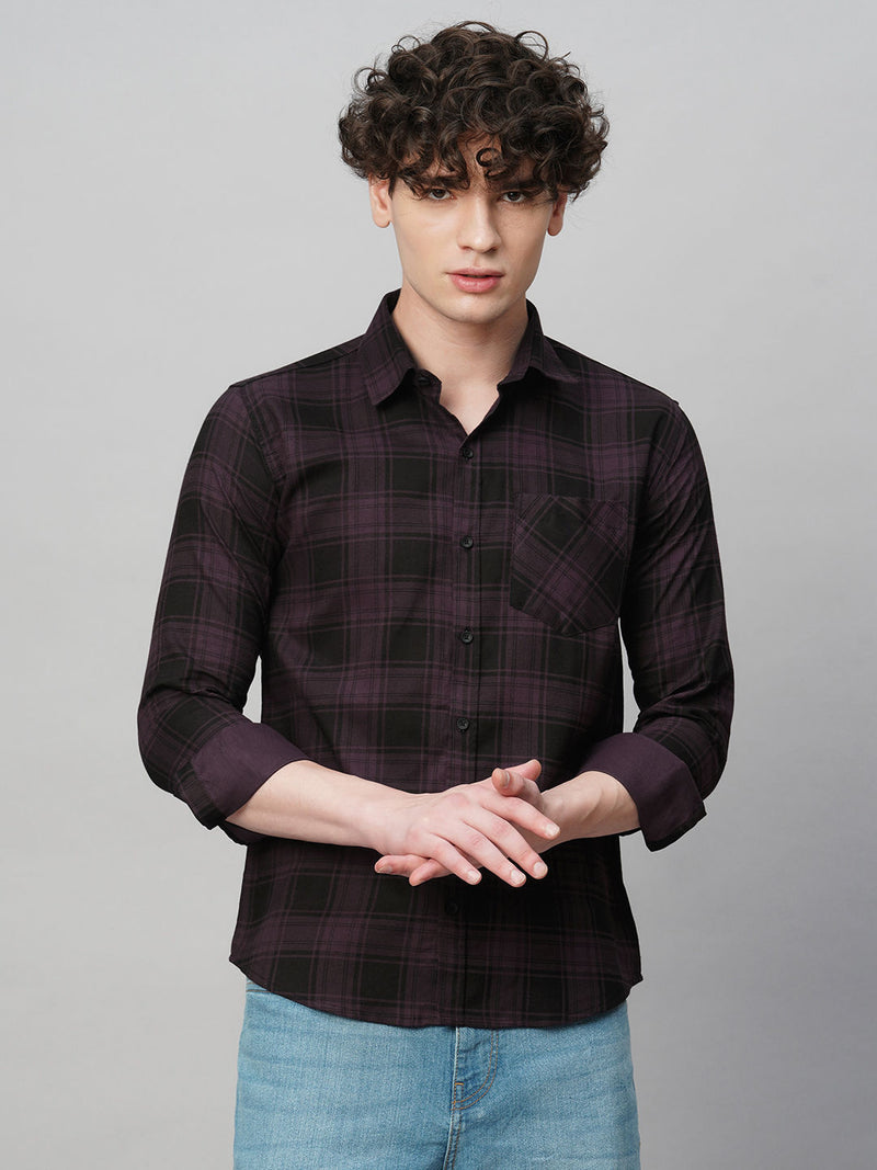 Bespoke Multicolour Checked Shirt for Men 3
