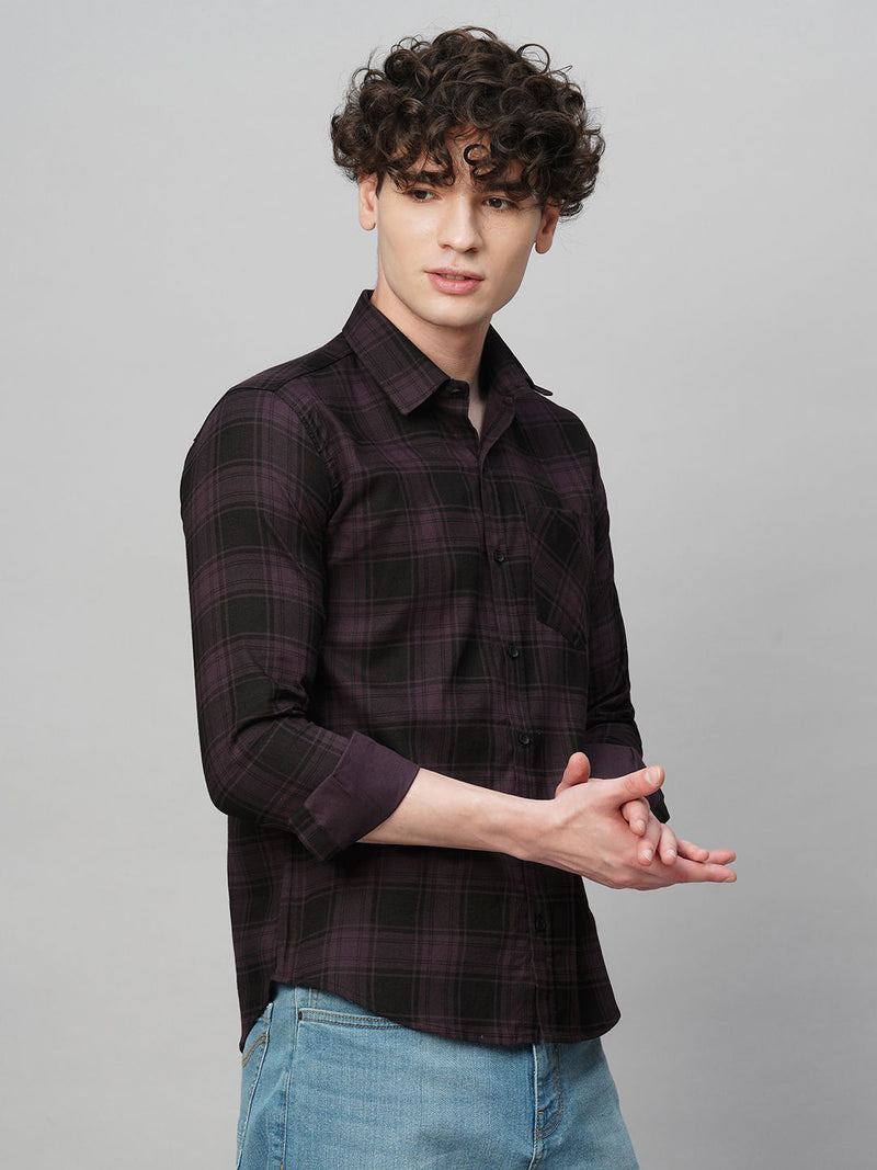 Bespoke Multicolour Checked Shirt for Men 5
