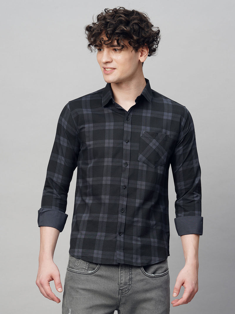 Rugged Checked Cotton Shirt for Men 1