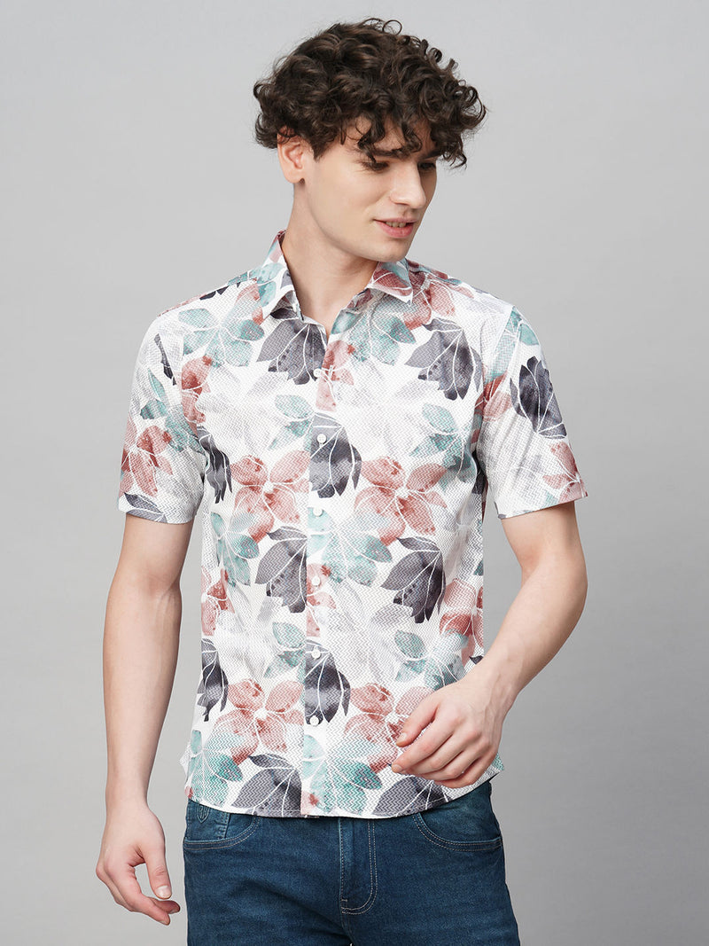 Debonair Cotton Blend Printed Half Sleeves Shirt for Men 5