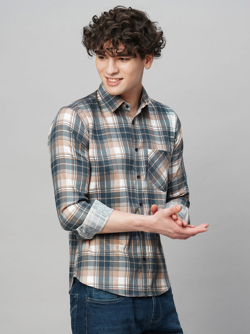 Elegant Cotton Checked Shirt for Men 3