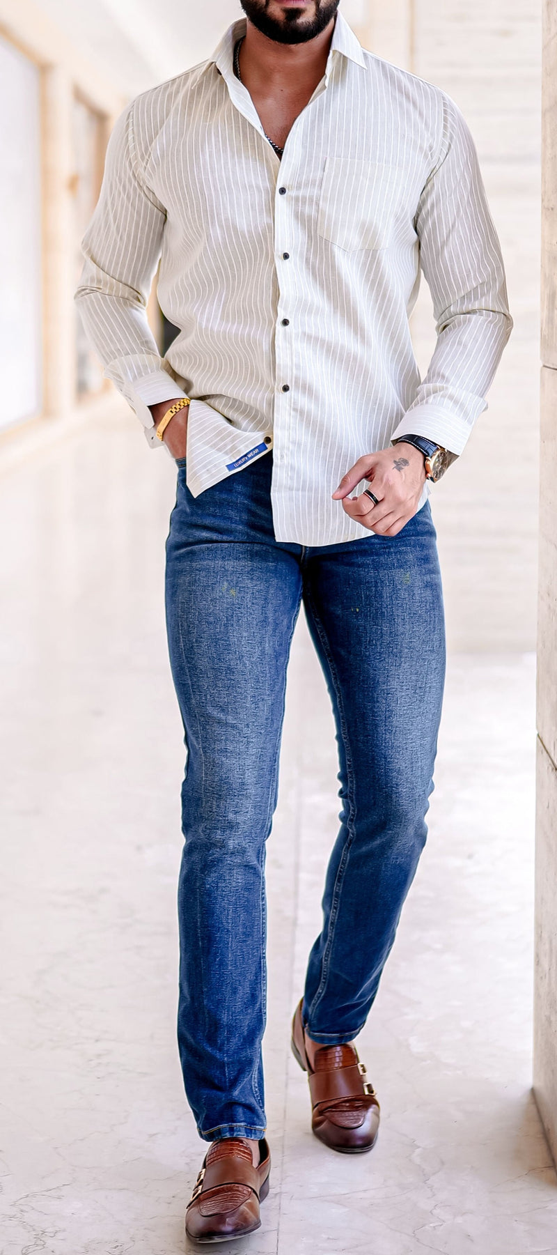 VOZIA Striped Men's Shirt 3