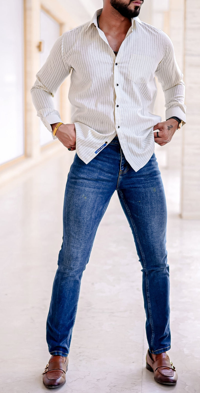 VOZIA Striped Men's Shirt 5