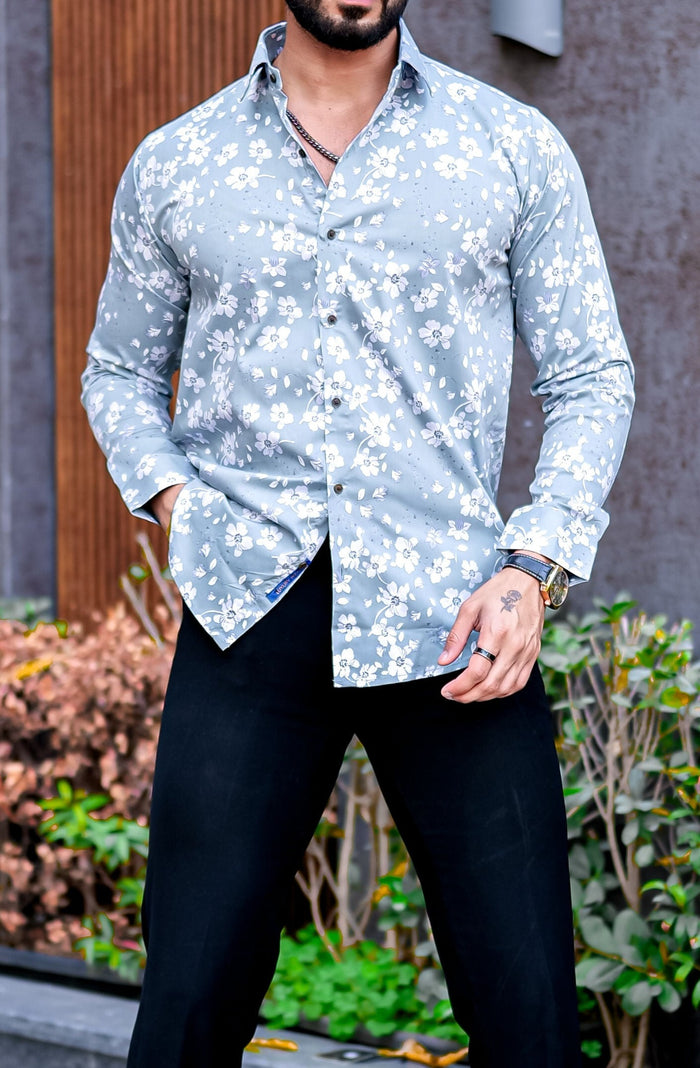 VOZIA Naso Floral Printed Shirt for Men 2