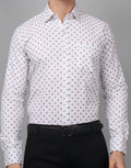Velam Luxe White Printed Men's Shirt