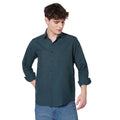 Deep Teal Cotton Shirt for Men