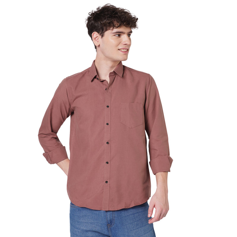 Dusty Rose Cotton Shirt for Men 4