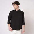 Black Cotton Shirt for Men