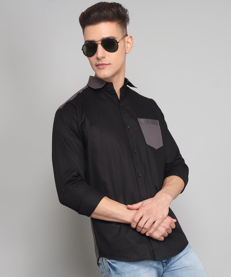 Jacob Black Cotton Shirt for Men 3
