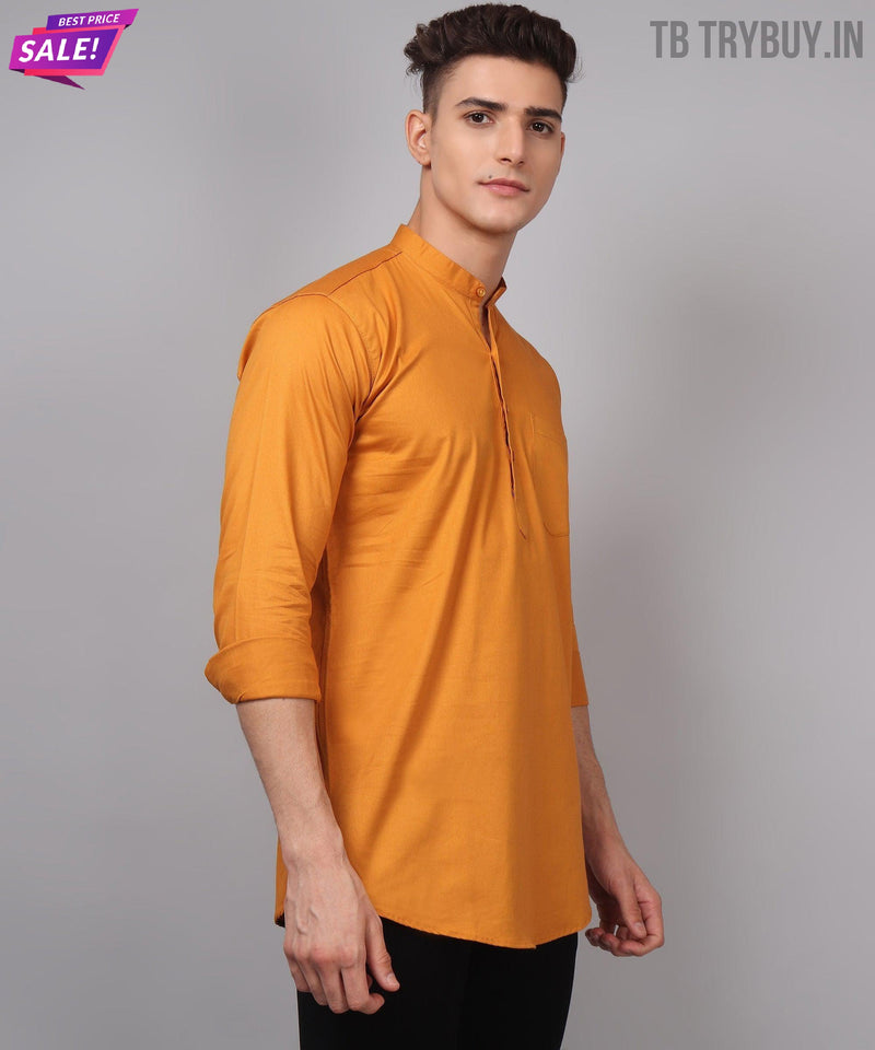 TryBuy قسط القطن صنع كورتا العرقية العصرية للرجال 6