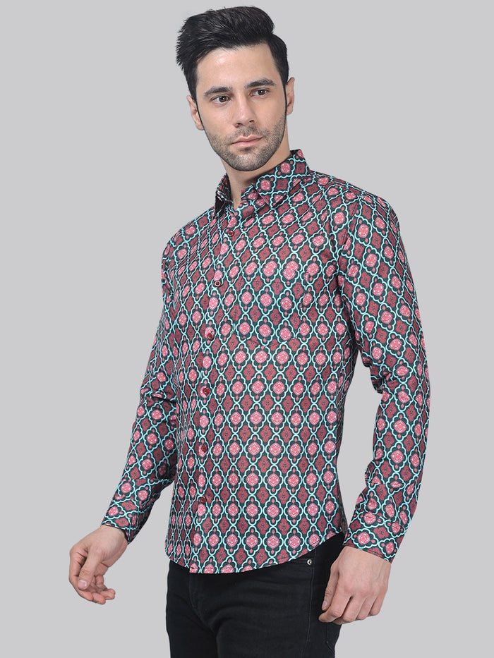 Avant-Garde coton melange imprime chemise homme 2