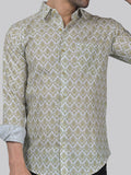 Classic-Contemporary Cotton Blend Printed Shirt for Men