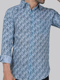 Mystic Cotton Blend Printed Shirt for Men