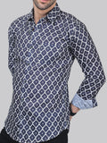 Opulent Cotton Blend Printed Shirt for Men