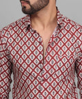 Renaissance Cotton Blend Printed Shirt for Men