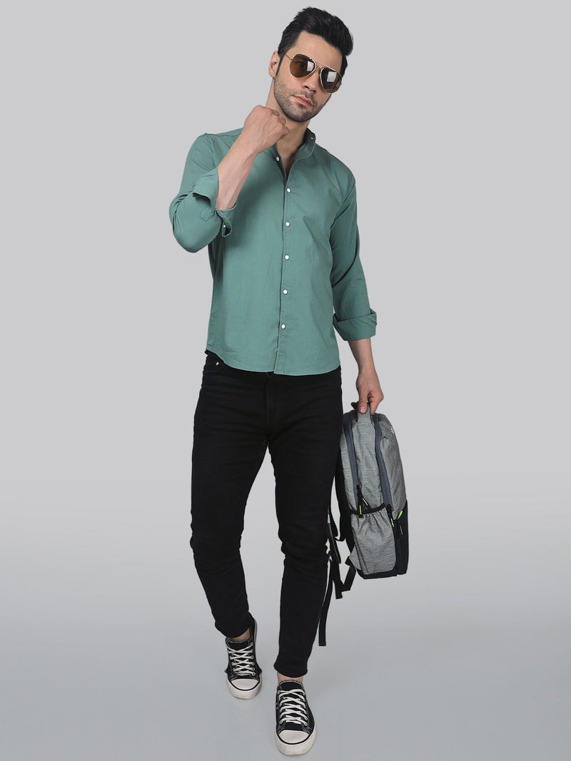 Tribal-fusion Mint-Green Men's Shirt 6