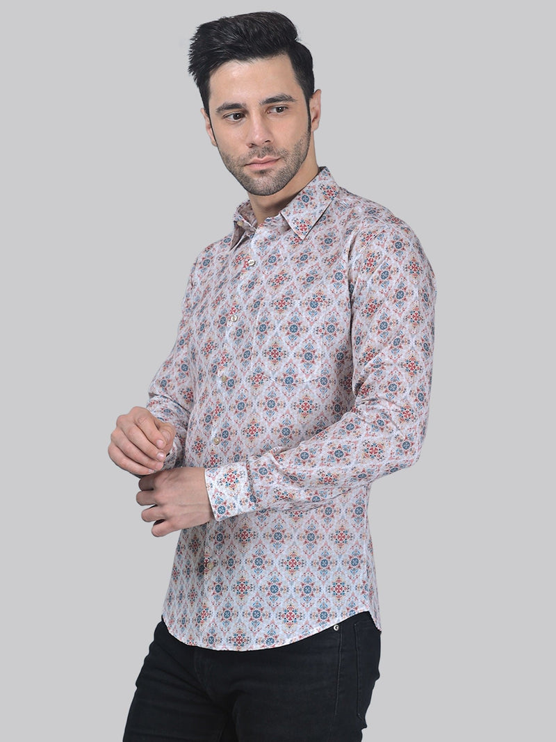 Glamo masculino estampado camisa 2