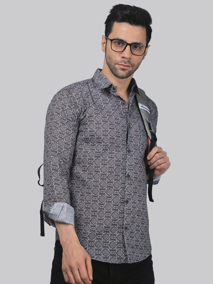 Crust coton melange imprime chemise homme 2