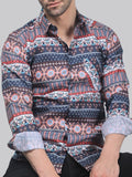 Croma Cotton Blend Printed Shirt for Men