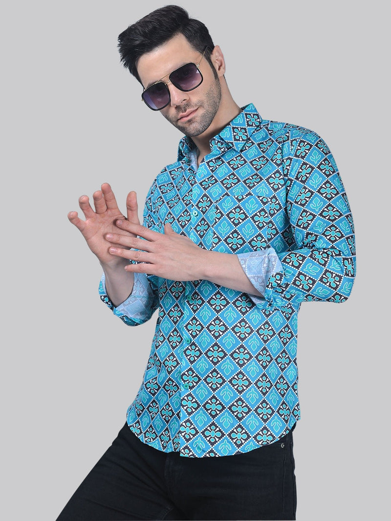 Rough baskılı erkek's gömlek 5