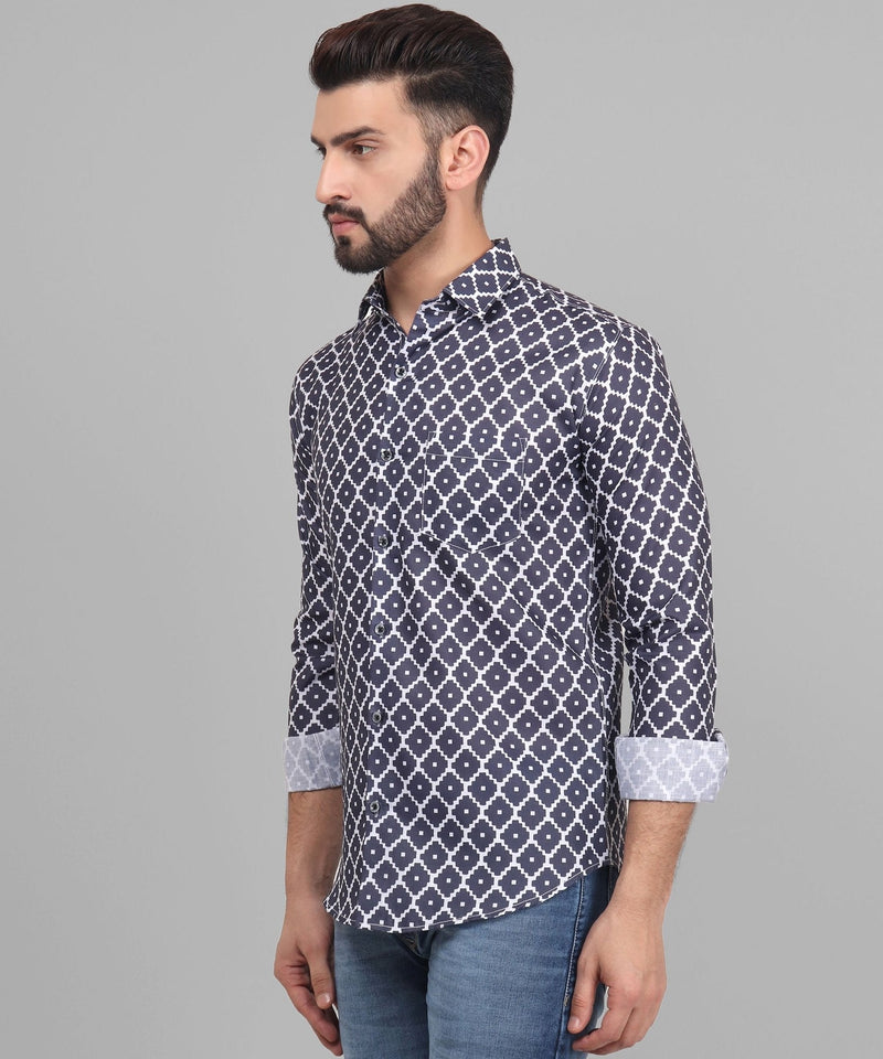 Urbanite Cotton Blend Printed Shirt for Men 5